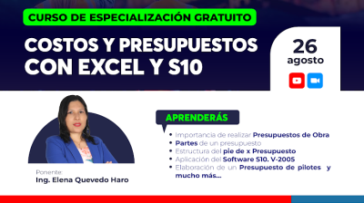 AGOSTO 2024- COSTOS Y PRESUPUESTOS CON EXCEL Y S10